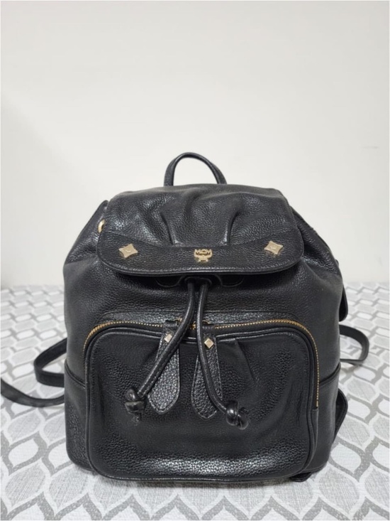 Authentic MCM Vintage Leather Backpack Black main image 7